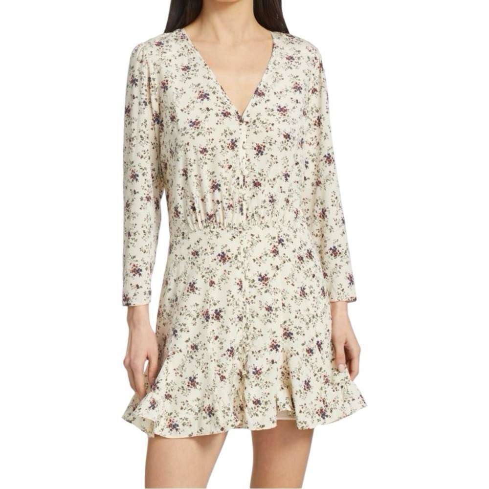 NWT VERONICA BEARD Riggings Floral Whitestone Silk Mini Dress Sz 10